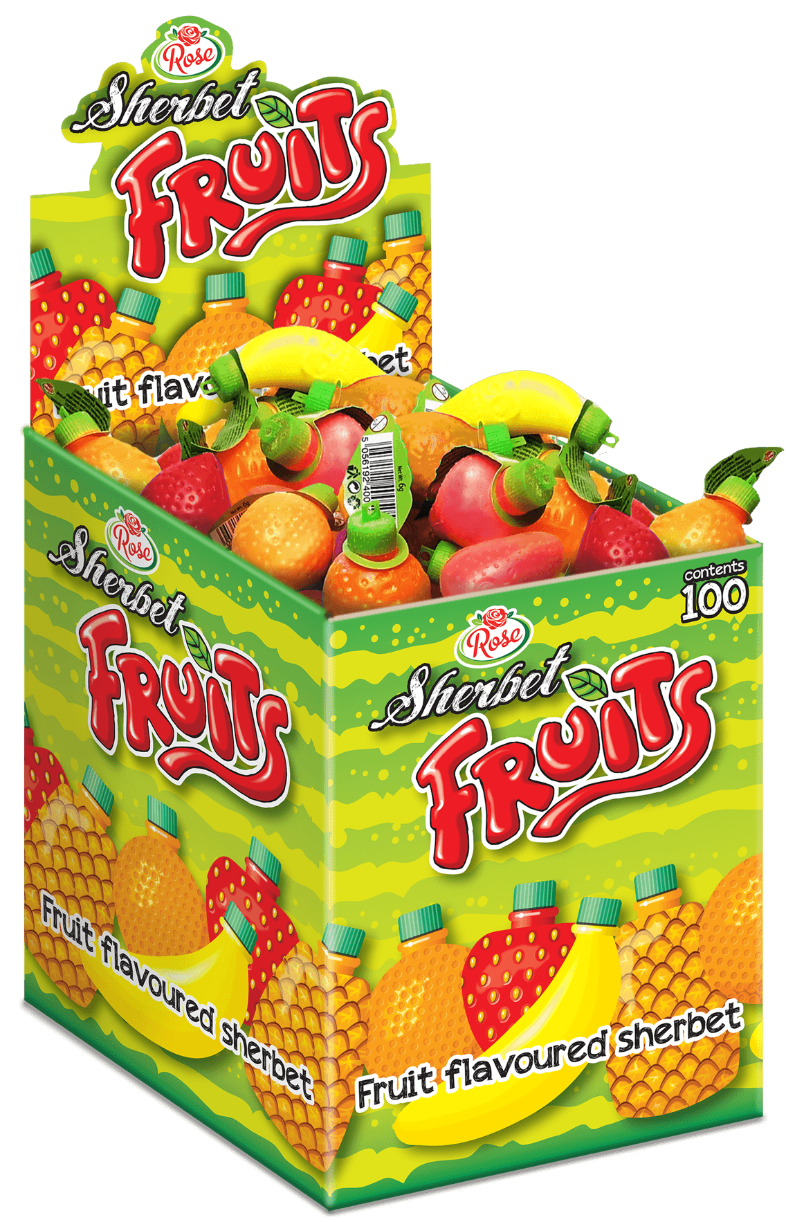 Rose Sherbet Fruits 10g - 100 Count
