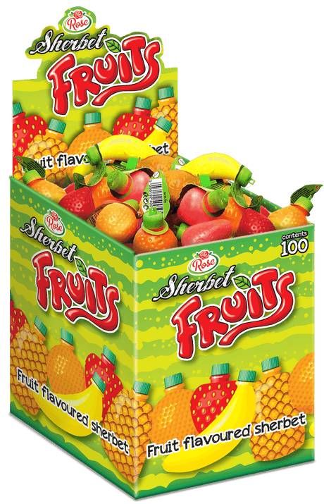 Rose Sherbet Fruits 10g - 100 Count