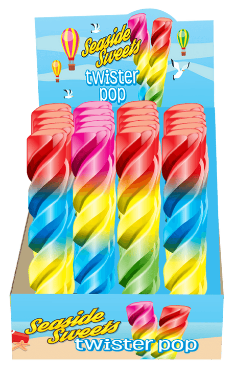 Rose Twister Hard Candy 50g Lollipops - 24 Count