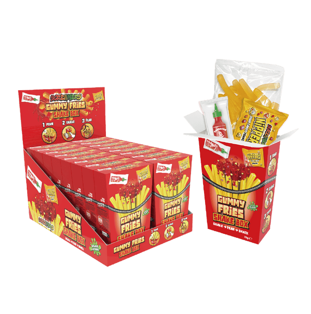 Zed Candy Gummy Fries Shake Box 70g - 12 Count