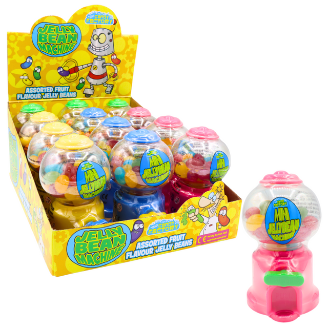 Zed Candy Mini Jelly Bean 50g Machine - 12 Count