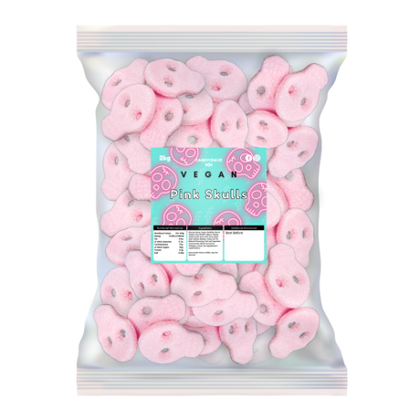Candycrave Vegan Fizzy Pink Skulls - 2kg