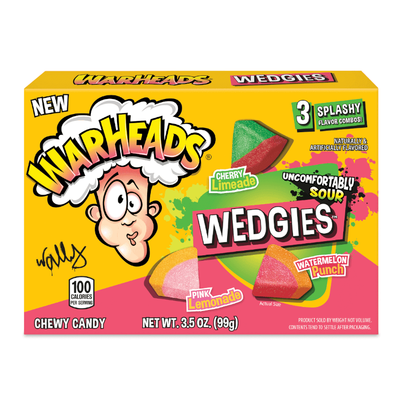 Warheads Sour Wedgies Theatre Box 99g - 12 Count