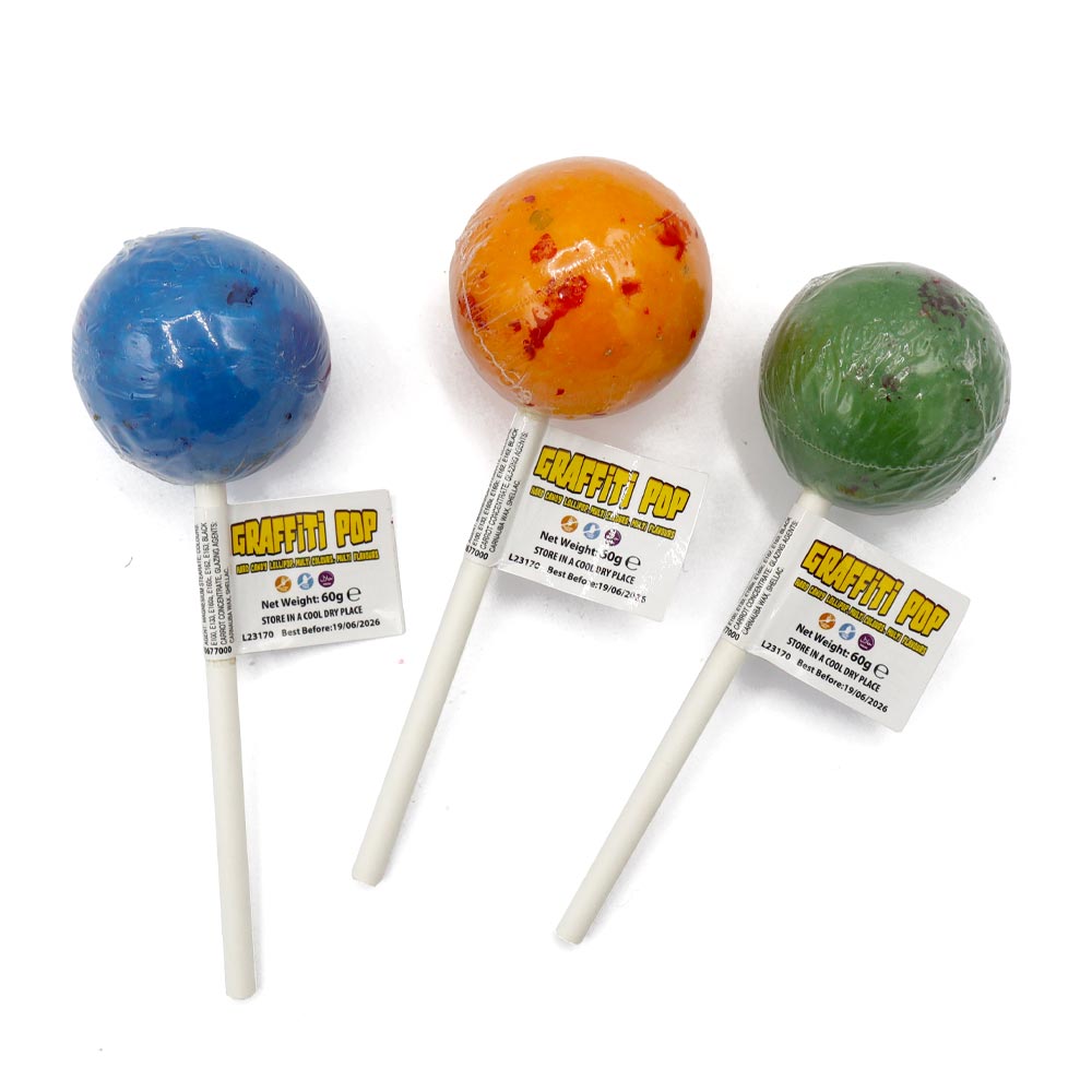 Wholesale Zed Candy Graffiti Pops 60g - 24 Count | Appleton