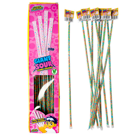 Crazy Candy Factory Giant Sour Candy Straws 12g - 100 Count