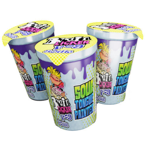 Brain Licker Fog Sour Tongue Painter Candy Floss 20g Cup - 12 Count *BBD END APRIL 26*