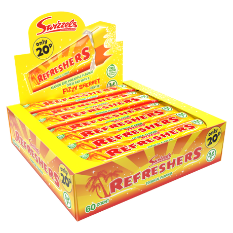 Swizzels Tropical Refreshers Chew Bar - 60 Count