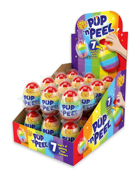 Pop N Peel Gummy Egg 85g - 24 Count