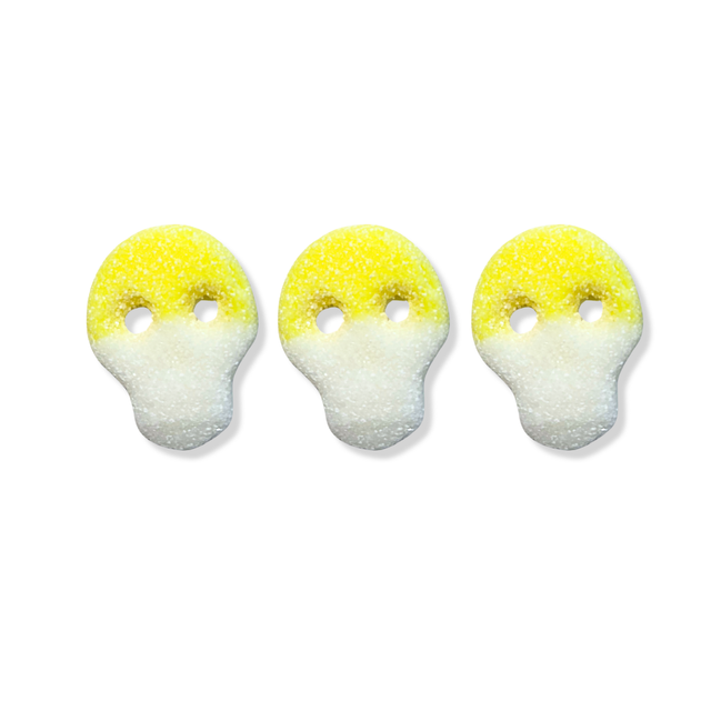 Candycrave Vegan Fizzy White & Yellow Skulls - 2kg