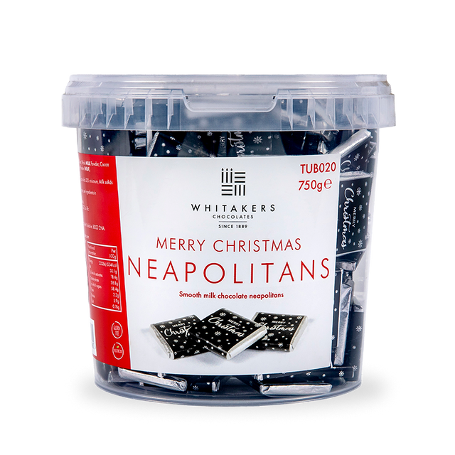 Whitakers Merry Christmas Chocolate Neapolitans - 750g
