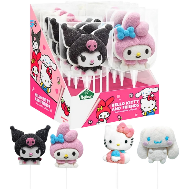 Hello Kitty Candy Marshmallow Pops 45g - 12 Count