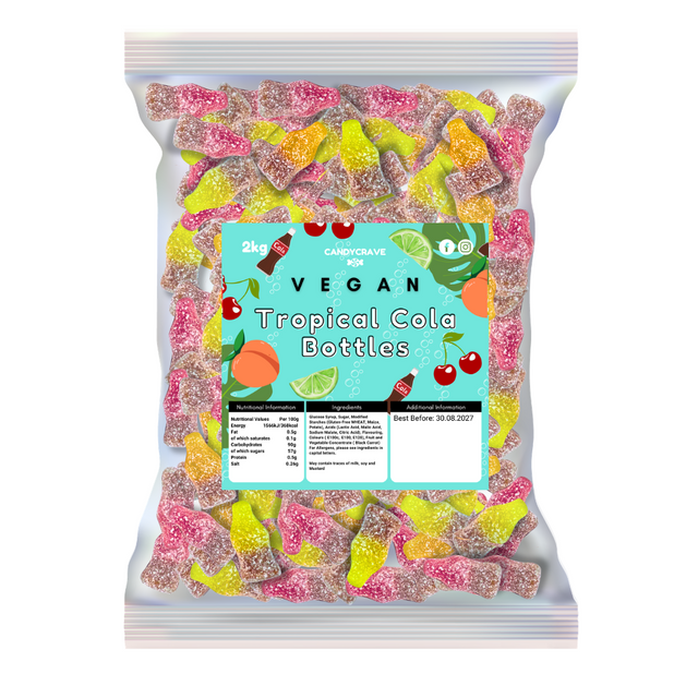 Candycrave Vegan Fizzy Tropical Cola Bottles - 2kg