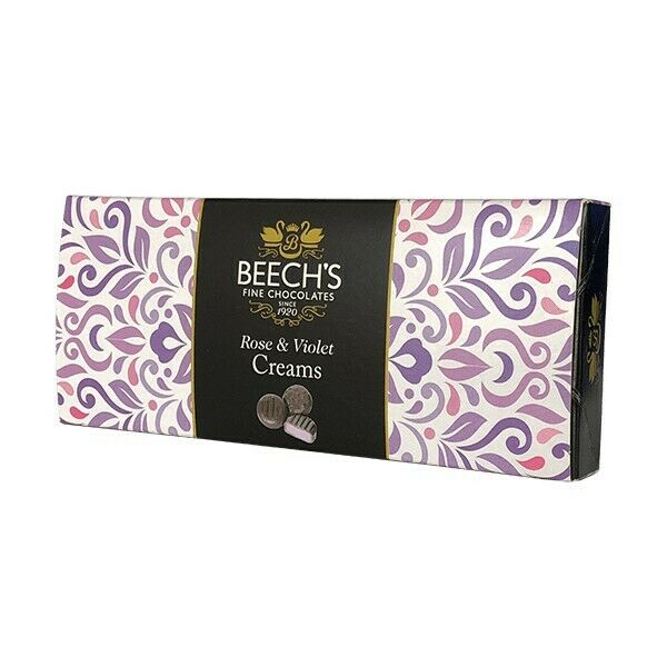 Beechs Dark Rose & Violet Creams 140g Gift Box - 12 Count