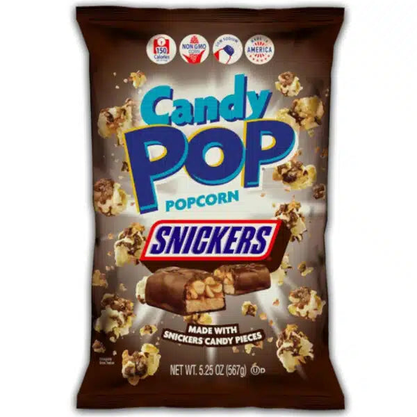 Candy Pop Snickers Drizzle Popcorn 149g - 6 Count