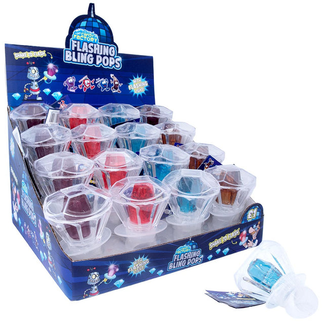 Crazy Candy Factory Flashing Bling Pop 6g - 16 Count
