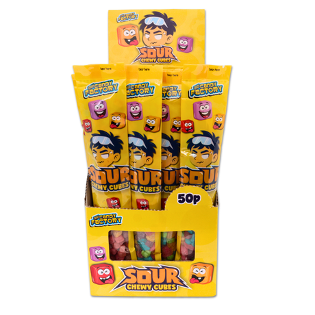 Crazy Candy Factory Sour Chewy Cubes - 24 Count