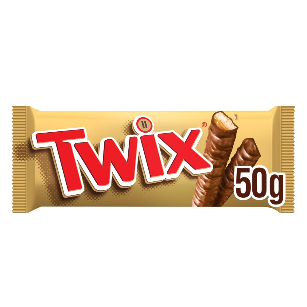 Mars Twix Caramel & Milk Chocolate Fingers Bar - 25 Count