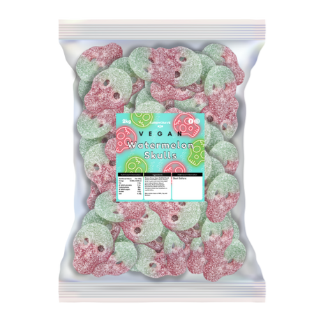 Candycrave Vegan Fizzy Watermelon Skulls - 2kg