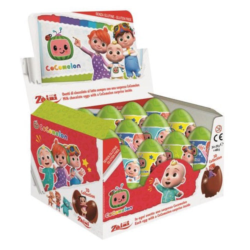 Wholesale Chocolate Cocomelon Surprise Eggs 24 Count Appleton Sweets