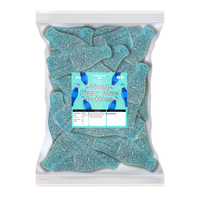 Candycrave Giant Fizzy Blue Bottles - 2kg
