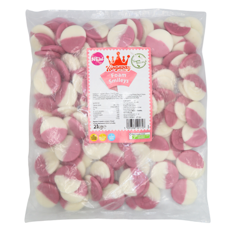 Kingsway Vanilla & Raspberry Foam Smileys - 2kg