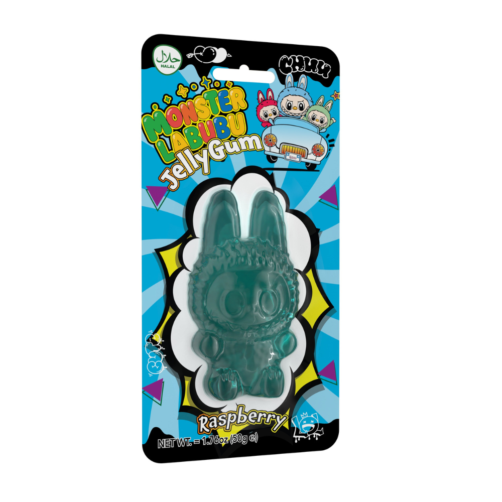 Monster Labubu Raspberry Jelly Gum 50g - 12 Count