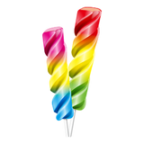 Rose Twister Hard Candy 50g Lollipops - 24 Count