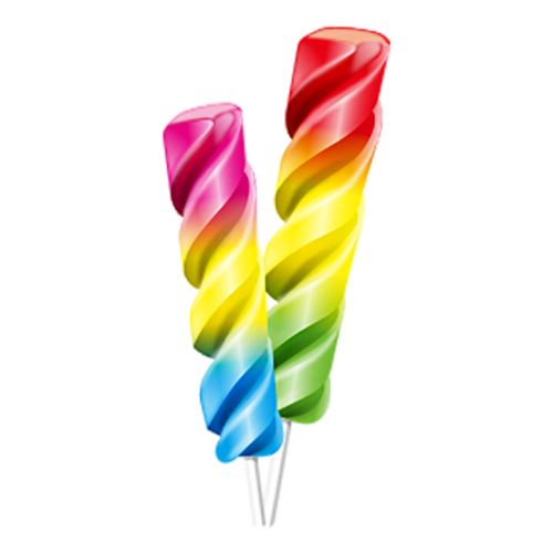 Rose Twister Hard Candy 50g Lollipops - 24 Count
