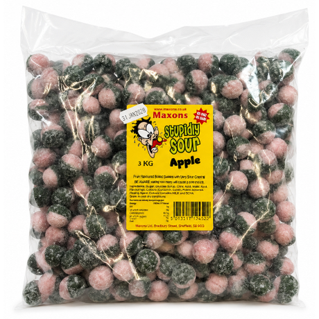 Maxons Stupidly Sour Apple Sweets - 3kg