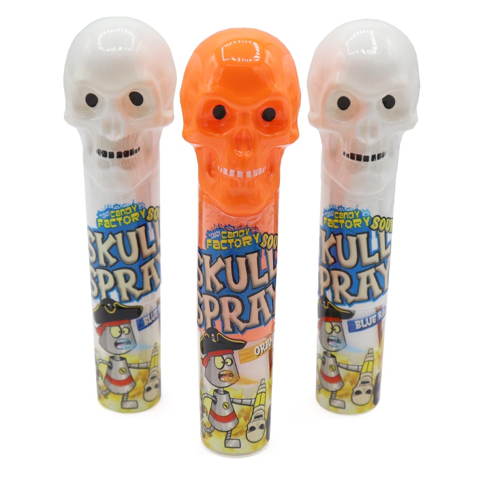 Crazy Candy Factory Sour Skull Sprays 50ml - 12 Count