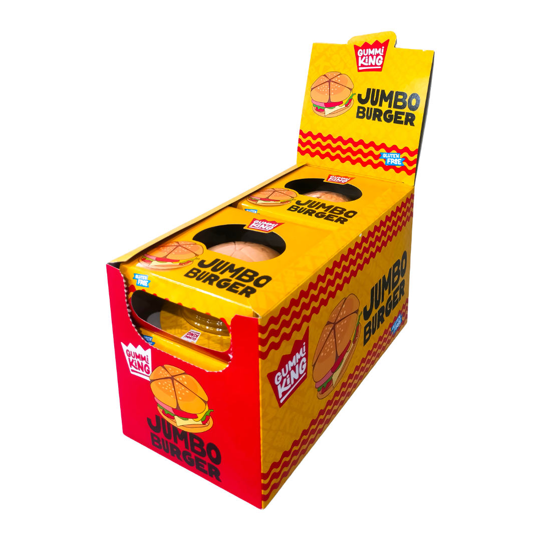 Gummi King Gummy Jumbo Burger Box 88g - 6 Count