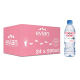 Evian Natural Still Spring Water 500ml - 24 Count