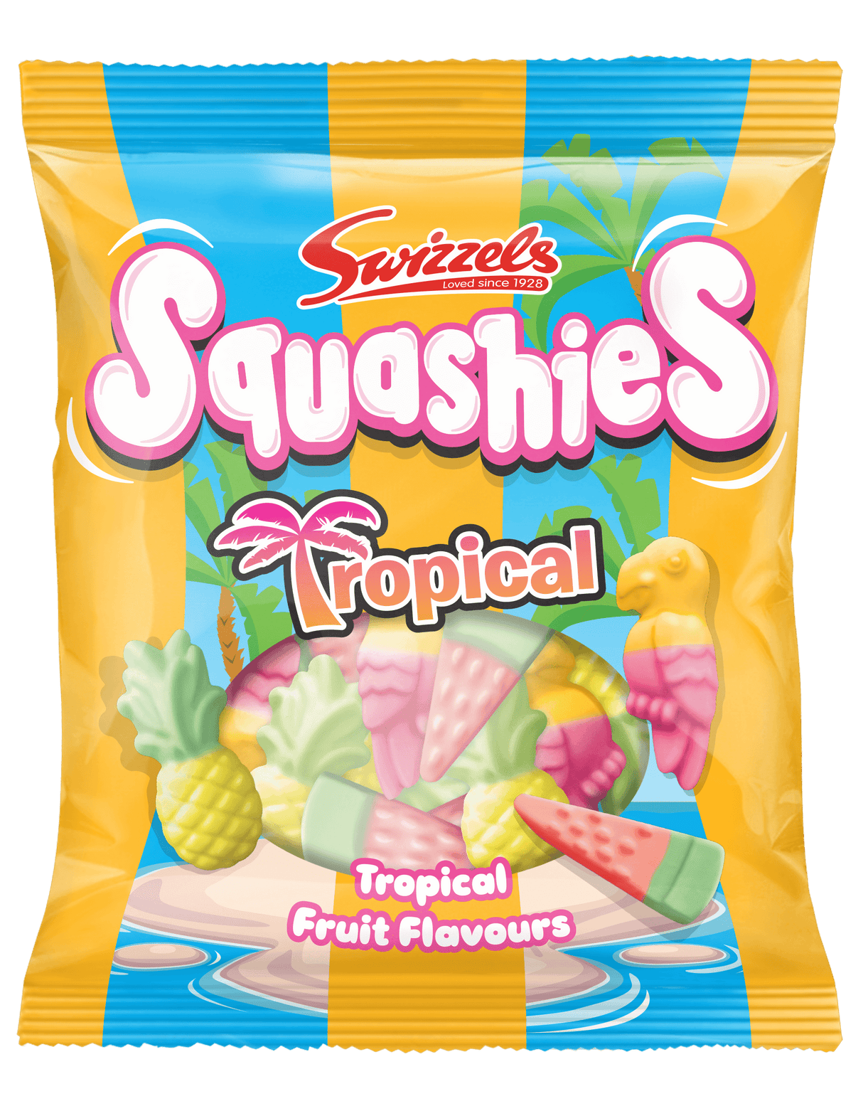 Swizzels Tropical Gums Squashies 100g - 12 Count