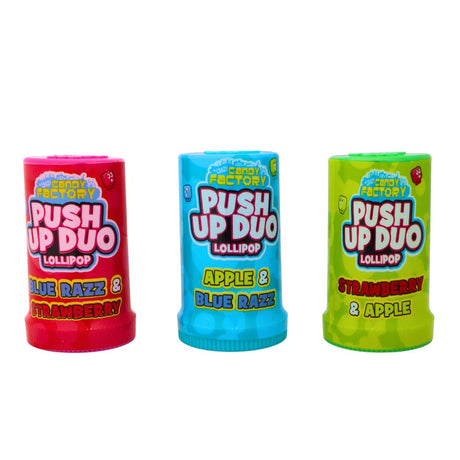 Crazy Candy Factory Push Up Duo Lollipop 124g - 12 Count