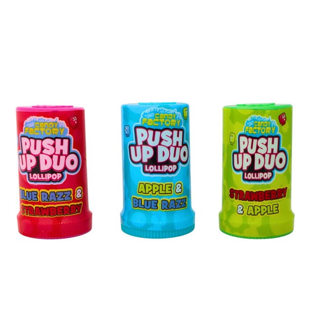 Crazy Candy Factory Push Up Duo Lollipop 124g - 12 Count