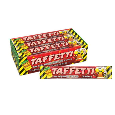 Toxic Waste Tafetti Strawberry Chew Bar 20g - 24 Count