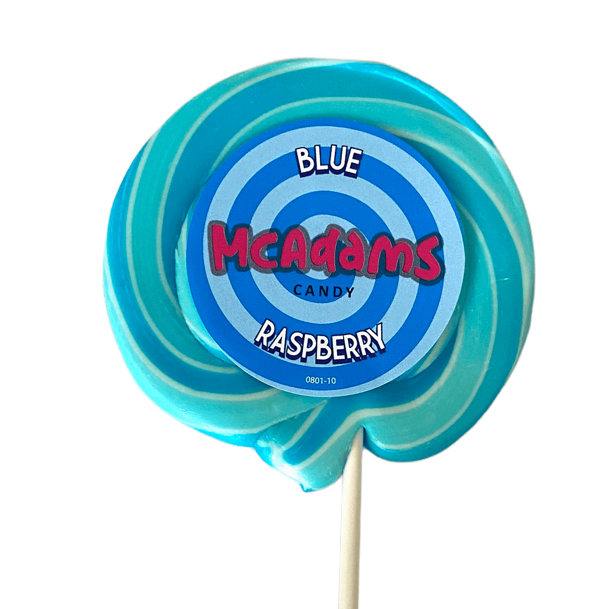 McAdams Blue Raspberry Wheel Lollipops – Appleton Sweets