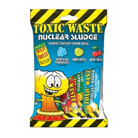 Toxic Waste Nuclear Sludge Mini Chew Bars 80g - 12 Count *BBD END 08/26*