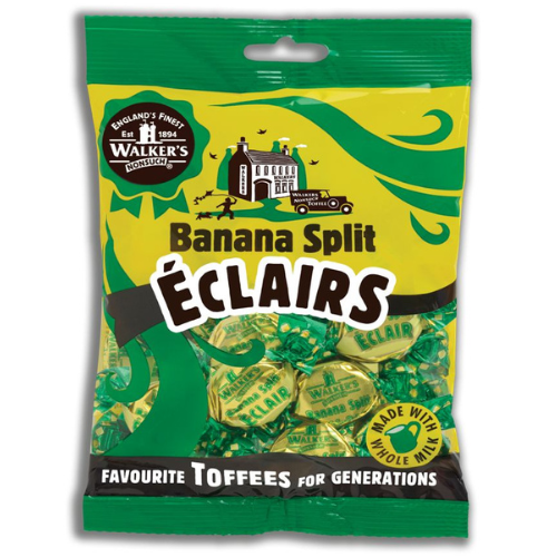 Walkers Banana Split Toffees Pre Packed Bags 150g - 12 Count