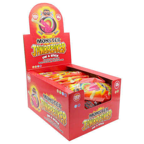 Zed Candy Monster Jawbreaker On A Stick 60g - 20 Count