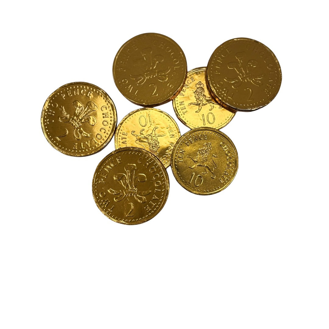Gold Milk Chocolate Coins 62g Nets - 48 Count