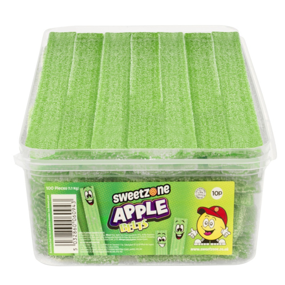 Wholesale Sweetzone Apple Belts - 100 Count | Appleton Sweets