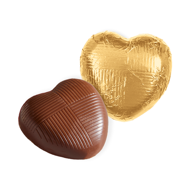 Whitakers Gold Foiled Chocolate Hearts - 1kg
