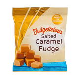 Fudgelicious Salted Caramel Fudge 150g Pre Packed Bag - 16 Count