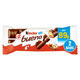 Kinder Bueno Milk & Hazelnuts Chocolate Bar 43g PMP 89p - 30 Count