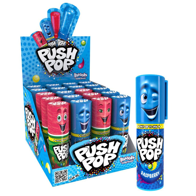 Topps Push Pops Raspberry & Watermelon 15g - 20 Count