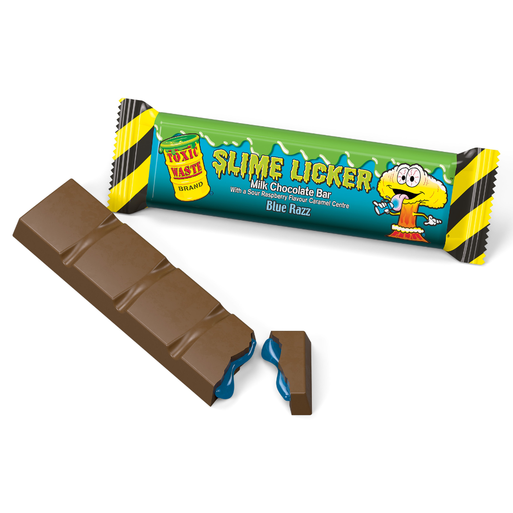 Toxic Waste Slime Licker Milk Chocolate Bar 50g - 20 Count