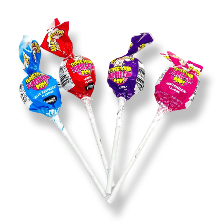 Warheads Super Sour Bubblegum Pops - 100 Count